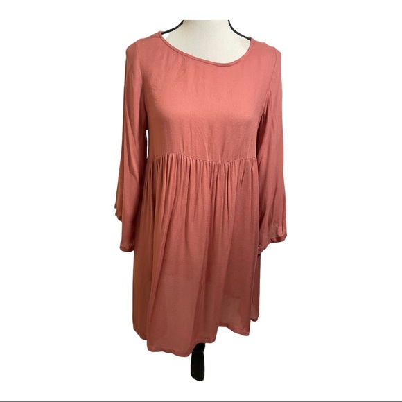 Rachel Pally smocked bell sleeves mini dress new no tag. Size medium rayon - Picture 1 of 8